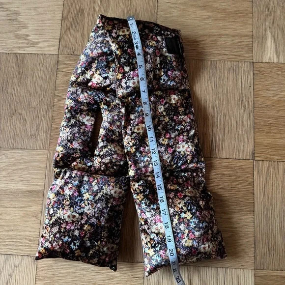 Anthropologie Quilted Puffer Scarf Floral Velvet Pull-Through - Picture 6 of 6